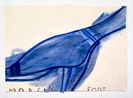 Blue Shoe Toes by Rose Wylie contemporary artwork Painting
