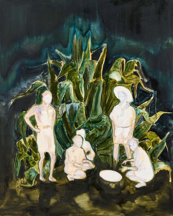 Night Garden Winter by Ravelle Pillay contemporary artwork Painting