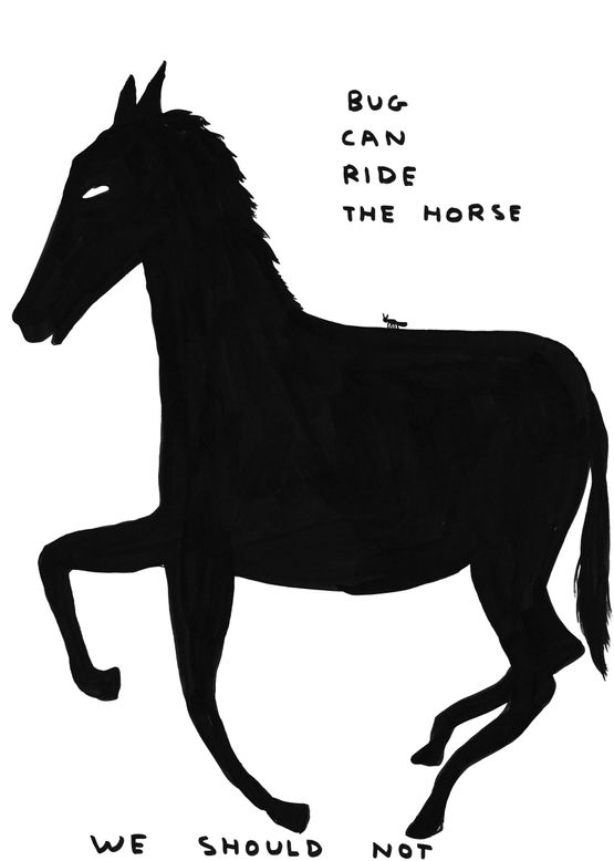 Untitled Bug Can Ride the Horse by David Shrigley contemporary artwork Works on Paper