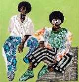 Lonely Together II by Michael Gah contemporary artwork mixed media textile