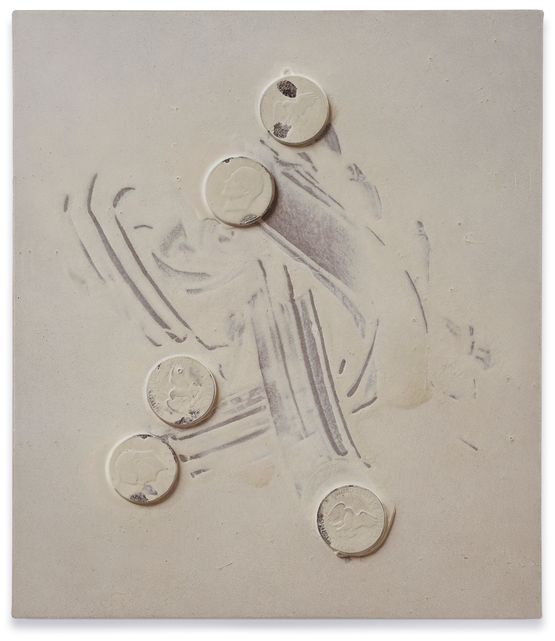 Vertical coin game by Paul Sietsema contemporary artwork Painting