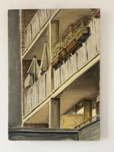 Balconies 2 Paris by Selwyn Steyn contemporary artwork painting