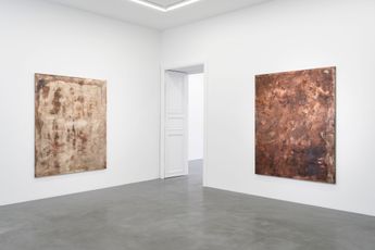 Contemporary art exhibition John Henderson Two Sculptures Three Paintings and One Photograph at Perrotin Paris Marais France