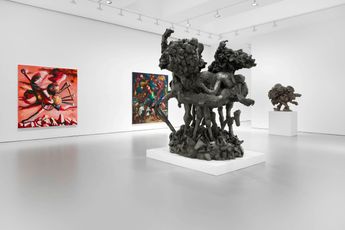 Contemporary art exhibition Dana Schutz Jupiters Lottery at David Zwirner New York 19th Street United States