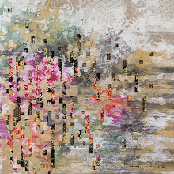 Deconstructed Kimono Summer by Deborah Mckellar contemporary artwork Painting