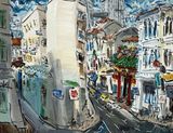 Keong Saik Road by Zhu Hong contemporary artwork painting