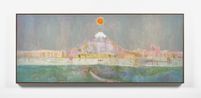 Mount Fuji backdrop for a puppet show by Andrew Cranston contemporary artwork Painting