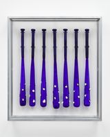 Medicine Bats Blue by Nari Ward contemporary artwork sculpture textile