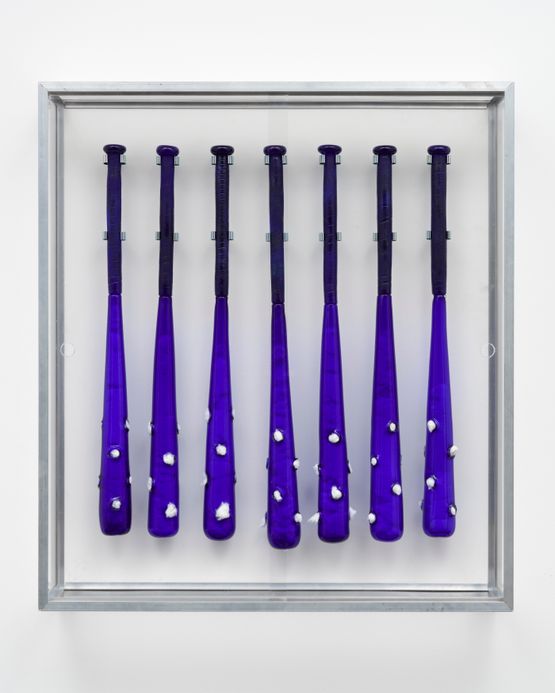 Medicine Bats Blue by Nari Ward contemporary artwork Sculpture