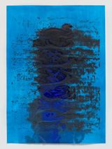 Blue for JB 14 by Glenn Ligon contemporary artwork works on paper