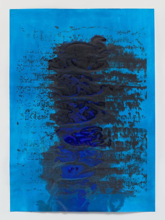 Blue for JB 14 by Glenn Ligon contemporary artwork Works on Paper