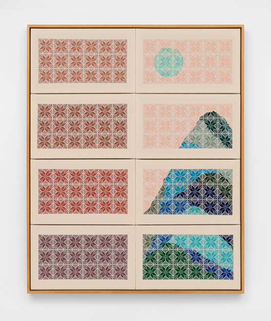 Sleeps the sun by Jordan Nassar contemporary artwork Textile