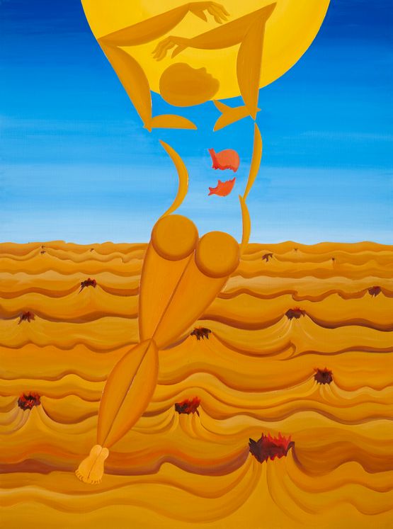 I Want My Last Trip to the Moon by Jung Kangja contemporary artwork Painting