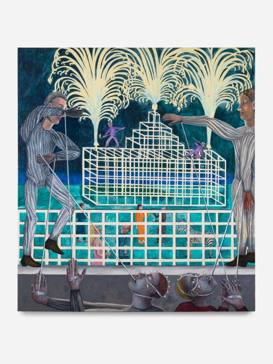The grand scaffold by Agnes Scherer contemporary artwork Painting