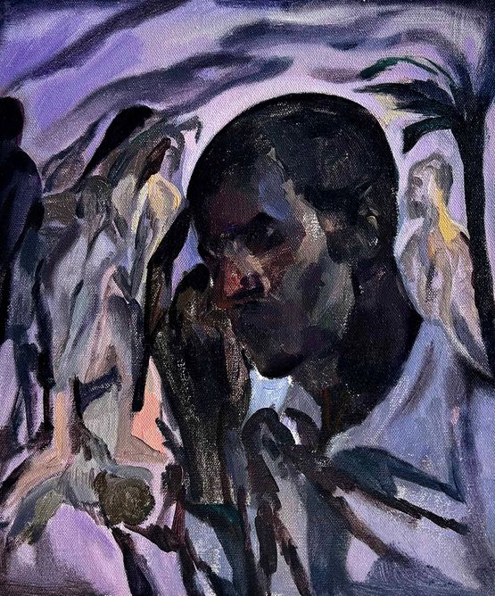 We are because He was II by Vikrant Bhise contemporary artwork Painting