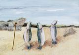 Postcards from Africa Fishermen with capitaines by Sue Williamson contemporary artwork painting works on paper