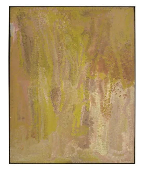 Desert at Dawn by Emily Kam Kngwarray contemporary artwork Painting