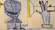 Dot  Detail by Rose Wylie contemporary artwork Painting
