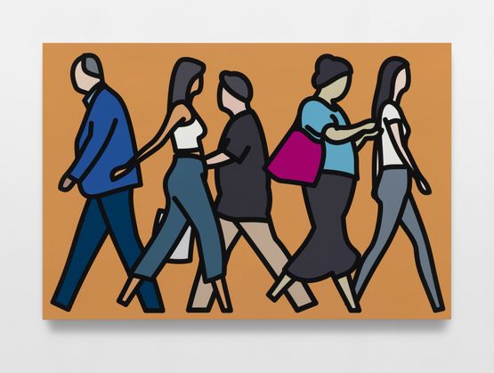 Busan 4, 2024 by Julian Opie, Direct to media print on painted