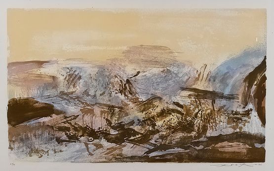 In Honour of the Picture  of Poetry 280 by Zao Wou-Ki contemporary artwork Print