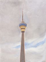 CCTV Tower by Wu Yi contemporary artwork painting works on paper