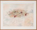 Burrowing bettong warren with one lone bilby burrow by John Wolseley contemporary artwork Works on Paper