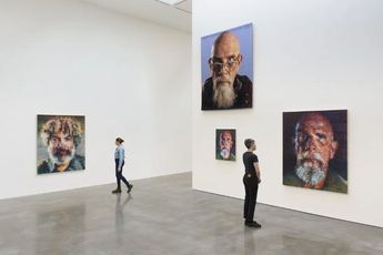 Contemporary art exhibition Chuck Close Red Yellow and Blue The Last Paintings at Pace Gallery 508  510 West 25th New york United States