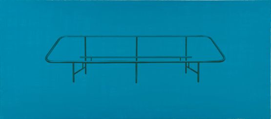 Couch Skeleton 1 by David Diao contemporary artwork Painting