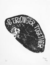 Stronger Together by Barthelemy Toguo contemporary artwork works on paper print