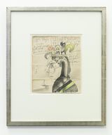 Kopf Blumen Landschaft by Horst Janssen contemporary artwork drawing works on paper