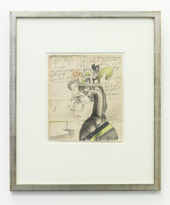 Kopf Blumen Landschaft by Horst Janssen contemporary artwork Works on Paper