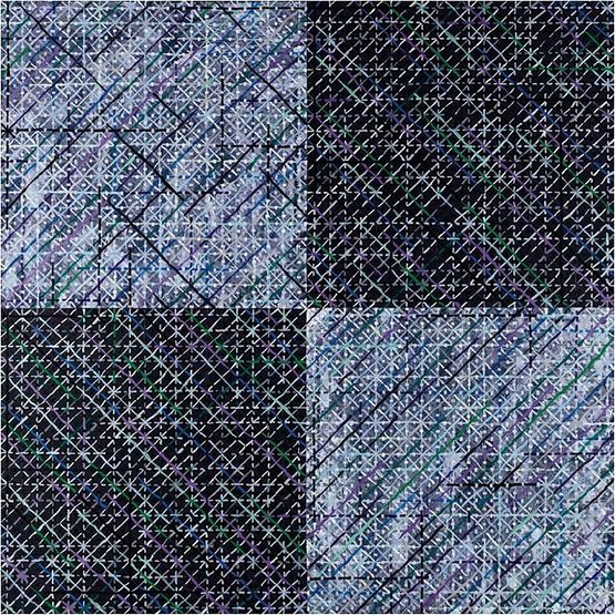 Appearance of Crosses 2013-9 by Ding Yi contemporary artwork Painting