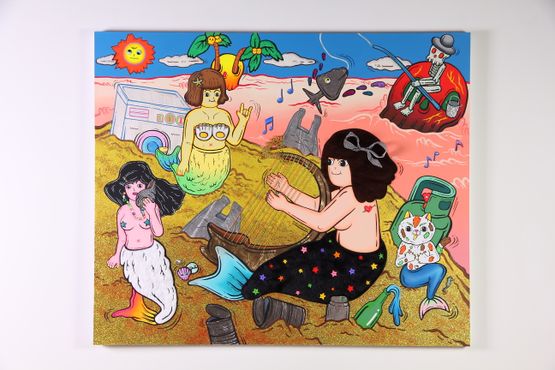 Mermaid in the Dystopian World by Yuree Kensaku contemporary artwork Mixed Media
