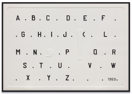 Alphabet by Marcel Broodthaers contemporary artwork Sculpture