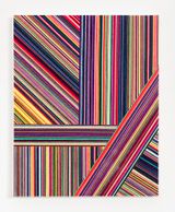 Wool Painting Cool Lines Drift and Separate by Jim Lambie contemporary artwork mixed media