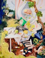 Grapes Are Popping Out In My House by Sujin Choi contemporary artwork painting