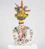 Seated Figure with Extrusion Headpiece by Ramesh Mario Nithiyendran contemporary artwork Sculpture