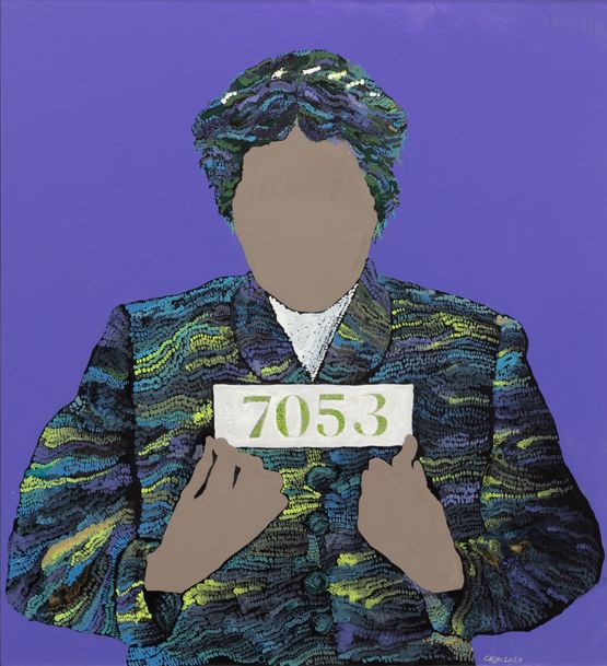 Rosa Parks by Roshanak Aminelahi contemporary artwork Painting