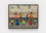Soltando balao Releasing Balloons by Heitor Dos Prazeres contemporary artwork painting