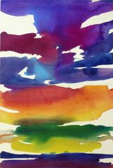Peach Centre by Gretchen Albrecht contemporary artwork painting