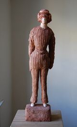 Man dressed as woman by Linda Marrinon contemporary artwork sculpture