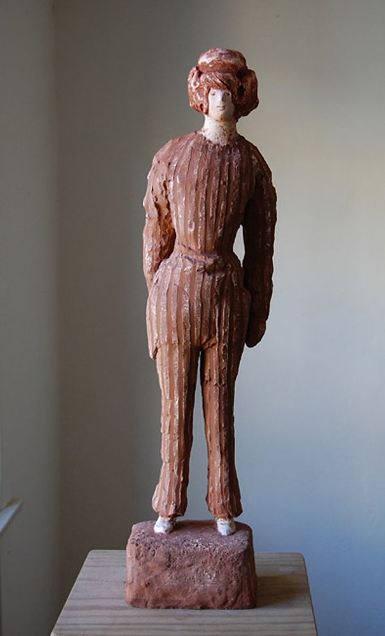 Man dressed as woman by Linda Marrinon contemporary artwork Sculpture