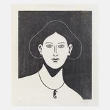 Portrait With A Seahorse Necklace by Nicolas Party contemporary artwork print