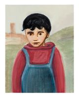 Boy in Dungarees by Matthew Krishanu contemporary artwork painting works on paper