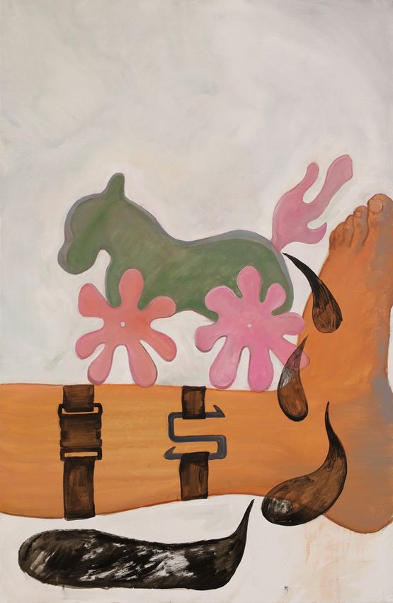 Wood Horse for Comfort by Kaito Itsuki contemporary artwork Painting