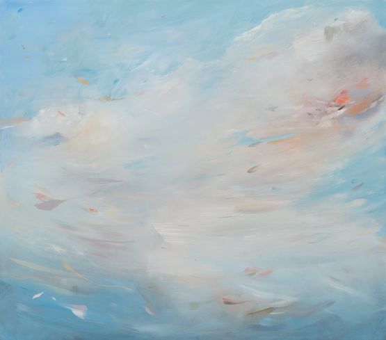 Beyond the blushing sky by Juliette Paull contemporary artwork Painting