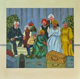 AMAGODUKA THOSE WHO ARE RETURNING HOME by Mpho Feni contemporary artwork painting
