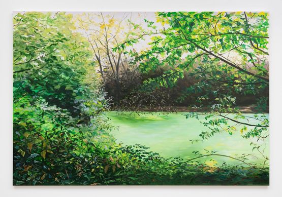 Hollow Pond Algae 2 by Hannah Brown contemporary artwork Painting