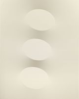 3 ovali beige by Turi Simeti contemporary artwork mixed media painting photography print sculpture works on paper