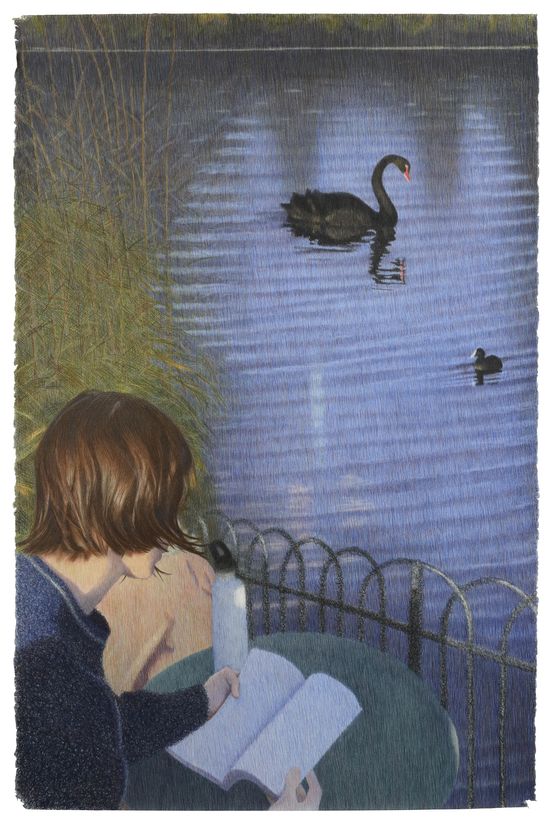 By the Lake by Tarka Kings contemporary artwork Works on Paper